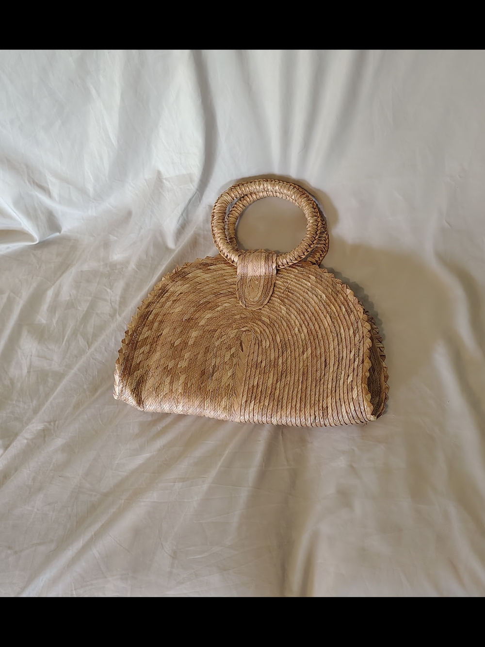 Mexican Boho Tribal Handwoven Palm Leaf Market Tote
